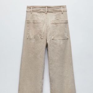 ZARA high waisted pants - cream
